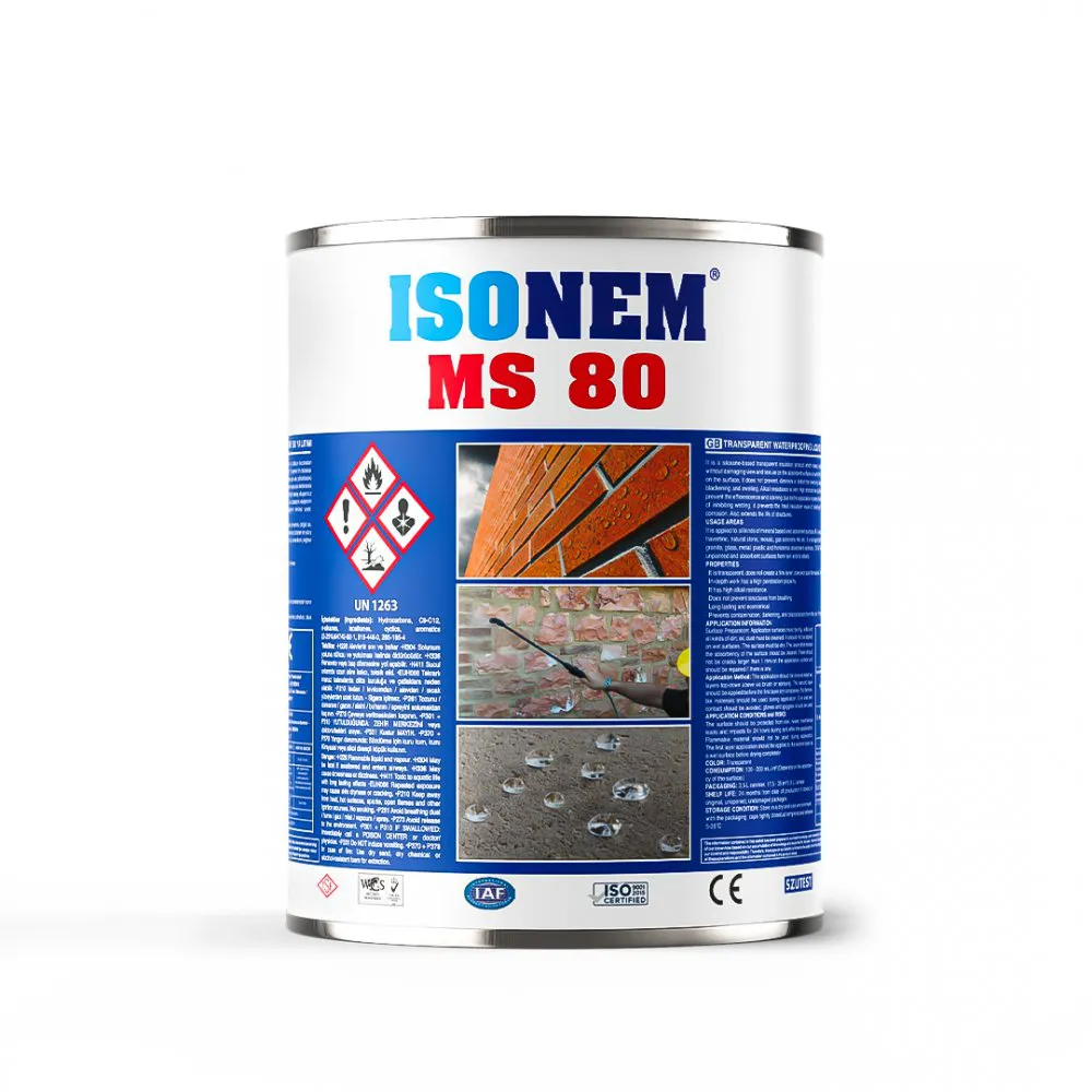İsonem MS 80 - Şeffaf Siloxan Bazlı Yüzey Koruyucu ve Su İzolasyonu